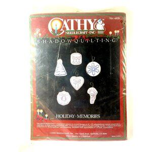 Cathy's Needlecrafting Kit #6933 Shadow Quilting ORNAMENTS Kit Vintage Christmas
